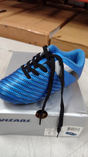 Vizari Kids Impact FG Outdoor Firm Ground Soccer Shoes | Blue/Silver Size 2.5 | VZSE93364Y-2.5