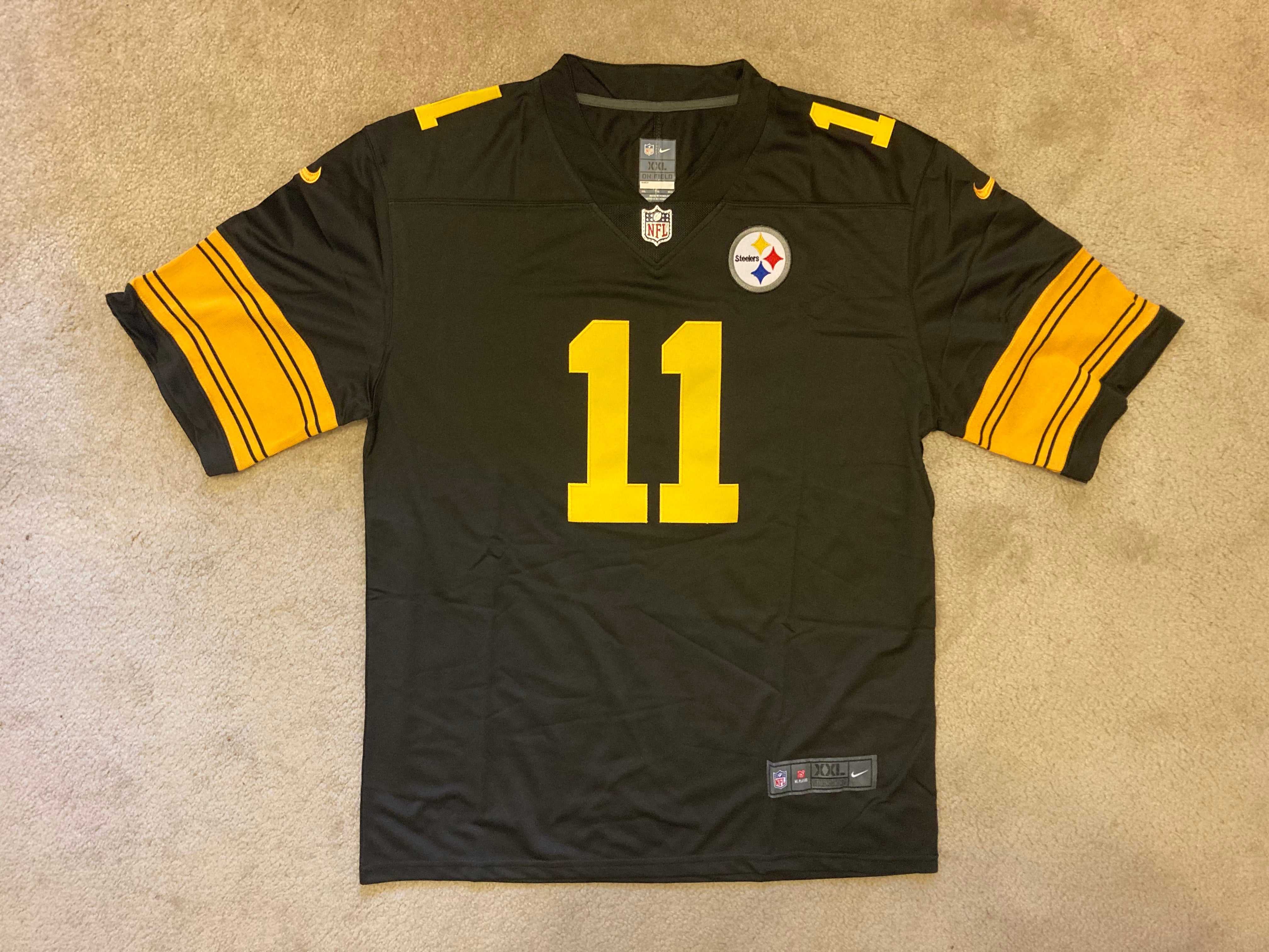 0925 MENS Pittsburgh Steelers CHASE CLAYPOOL Eligible Receiver Jersey Shirt  BLK