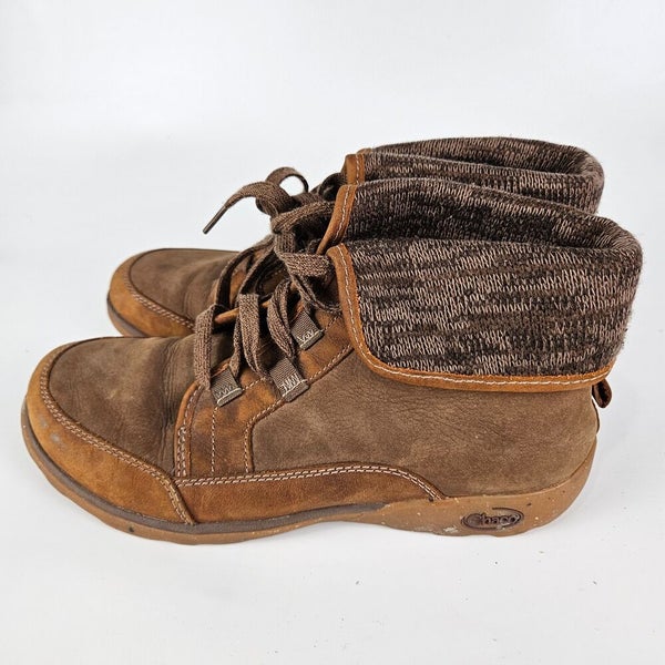 Chaco Barbary Chukka Ankle Booties Women s Brown Leather Shoe