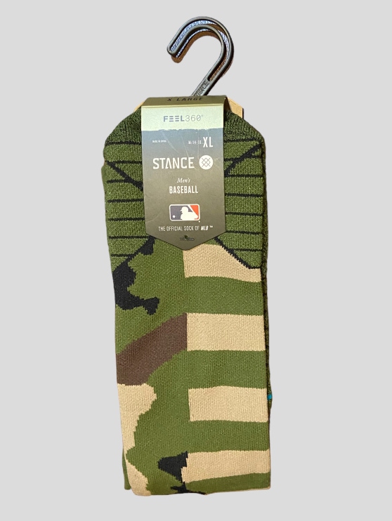 MLB 2022 Armed Forces Camo Stance ON FIELD PLAYER ISSUE Socks Size XL  * NEW