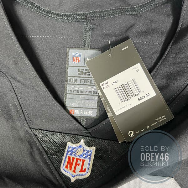 Nike Elite Las Vegas Raiders Josh Jacobs On Field Jersey Black 52