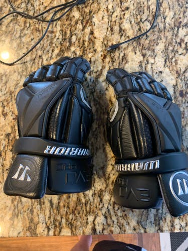 Used Player's Warrior Medium Evo Pro Lacrosse Gloves