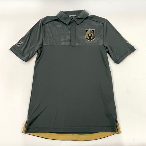 Brand New Dark Grey with Camo Fanatics Pro Team Issued Polo | Vegas Golden Knights | Senior Small