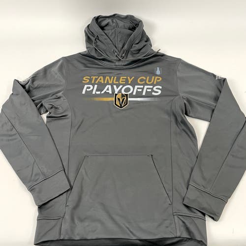 Brand New Grey Fanatics Pro Team Issued Stanley Cup Playoffs Hoodie | Golden Knights | Senior Medium