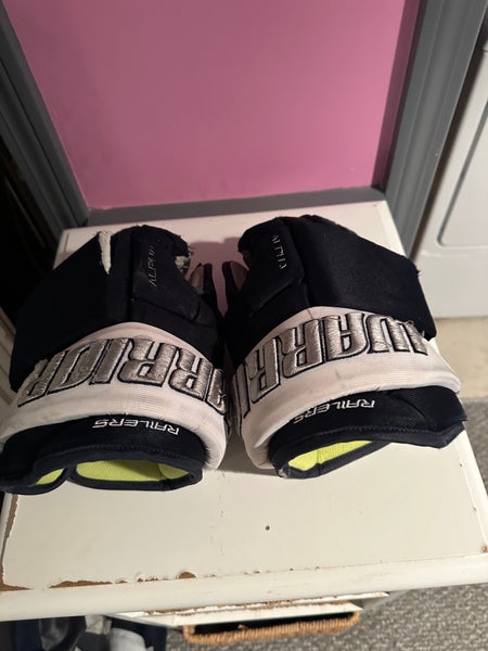 Worcester Railers Used 14" Pro Stock Gloves