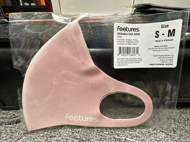 Feetures Reusable Face Mask Pink Size S-M
