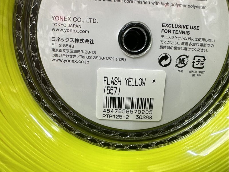 Yonex Poly Tour Pro 16L 1.25mm Tennis Strings 200M Reel flash
