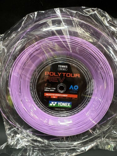 Yonex Poly Tour Pro 17g 1.20mm Tennis Strings 200M Reel purple