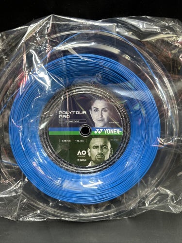 Yonex Poly Tour Pro 16L 1.25mm Tennis Strings 200M Reel Blue