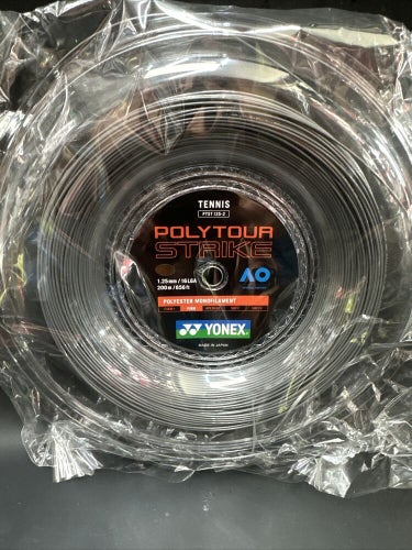 Yonex Poly Tour Strike 16L 1.25mm Tennis Strings 200M Reel iron gray