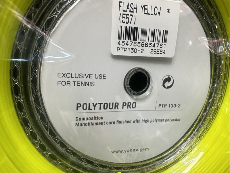 Yonex Poly Tour Pro 16g 1.30mm Tennis Strings 200M Reel flash