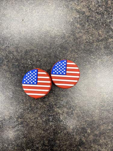 **NEW** LOT OF 2X "AMERICAN FLAG" VIBRATION DAMPENERS FOR TENNIS RACQUETS