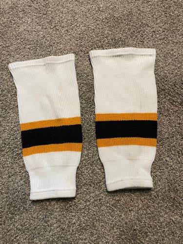 Boston Bruins away youth hockey socks