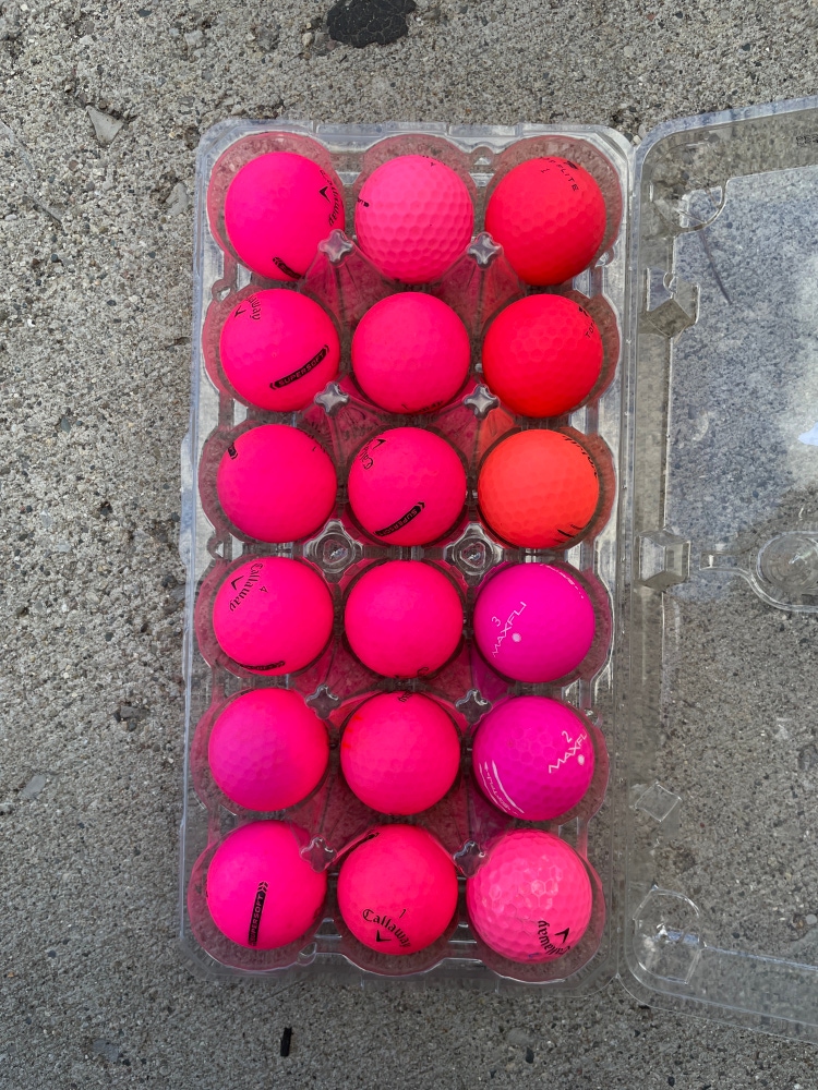 Used Matte Pink 18 Pack Balls