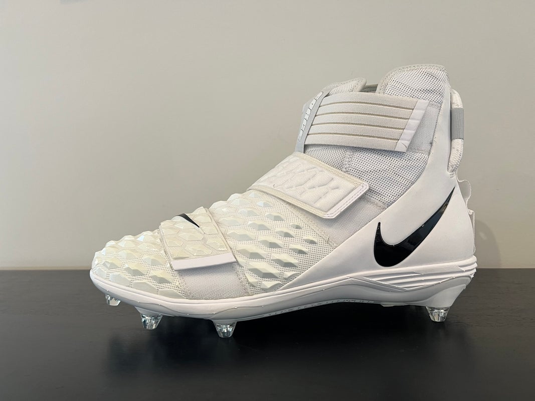  Nike Force Savage Elite 2 Td Mens Football Cleats  (White/Black-Wolf Grey-White, Numeric_8)