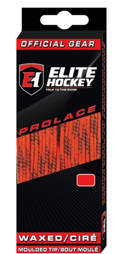 New Elite Hockey WAXED Molded Tip Laces [Size Jr 3.5-5.5/84"] (3- Pack: Orange)