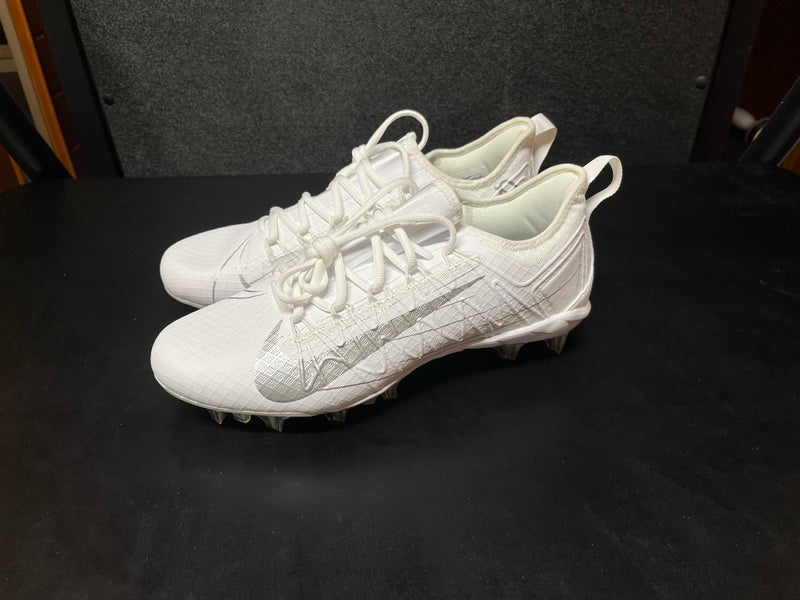 White Nike Alpha Huarache 7 Pro Lacrosse Cleat Size 11.5 (NEVER WORN)