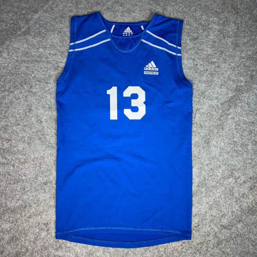 Limestone Saints Womens Shirt Large Blue White Adidas Tank Top Compression NCAA