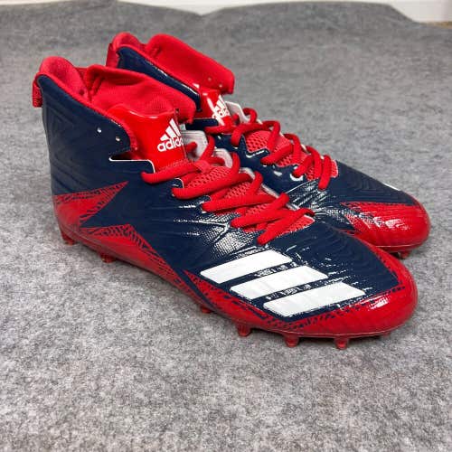 Adidas Mens Football Cleats 14 Navy Red Shoe Lacrosse AS Freak X Carbon Mid Logo