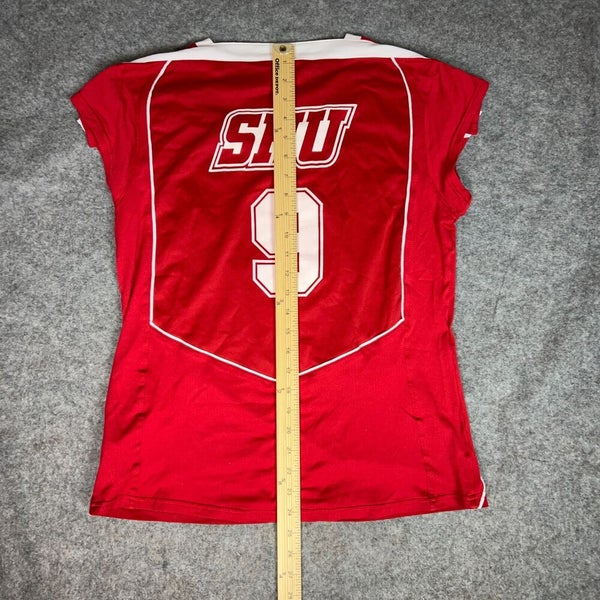 Sacred Heart Pioneers Womens Jersey Large Adidas Red White NCAA Volleyball 9