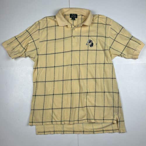 Vintage Disney Golf Collection Mickey Mouse Shirt Short Sleeve Polo Yellow Sz L