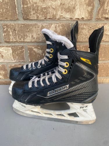 A03 Junior Used Bauer Supreme 160 Hockey Skates D&R (Regular) Retail 2.5