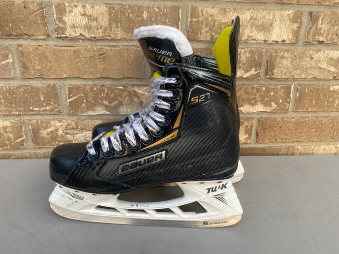 A04 Senior Used Bauer Supreme S27 Hockey Skates D&R (Regular) Retail 7.0