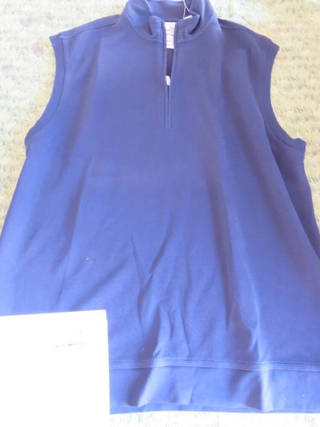 Ashworth EZ TECH Golf SWEATER Vest Pullover 1/4 Zip - Blue - Size LARGE