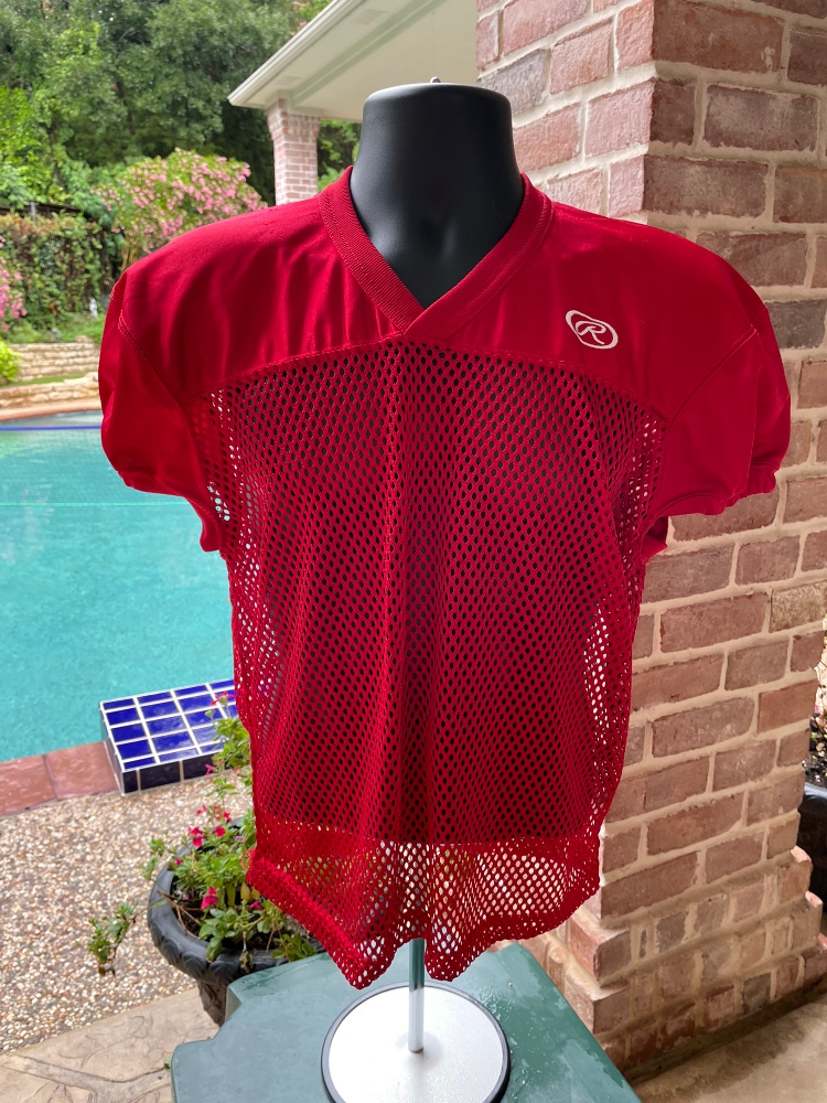 Red, Practice Football Hersey, Size Youth XL