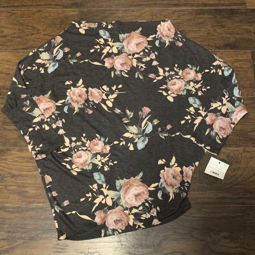 Heimish USA Floral Dolman Sleeve Ashley Roads Boutique Women's Casual Wear Sz Lg