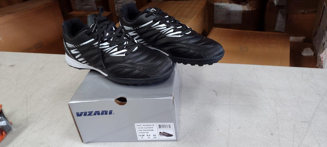Vizari Men's 'Valencia' TF Turf Soccer Shoes  | Black/White Size 10.5 | VZSE93402M-10.5
