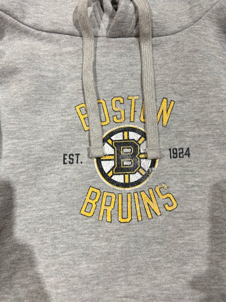 Men's Champion Heathered Gray Boston Bruins Reverse Weave Pullover Sweatshirt