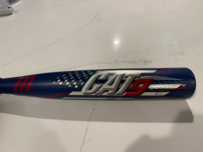 Used USSSA Certified 2021 Marucci Composite CAT 9 Composite Bat (-8) 22 oz 30"