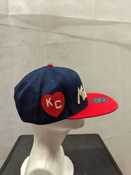 Men's Kansas City Monarchs Rings & Crwns Navy/Red Team Fitted Hat