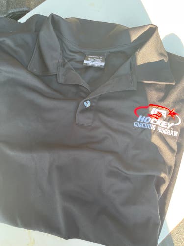 Black XL USA Hockey Coaching Program Polo