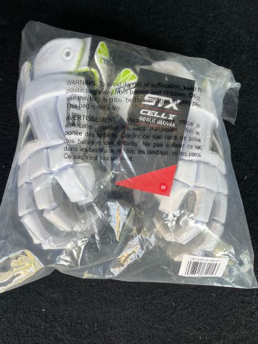 New In Package Goalie STX Medium Cell V Lacrosse Gloves