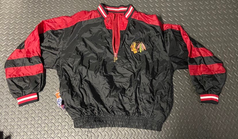 Black Used Vintage Chicago Blackhawks Jacket