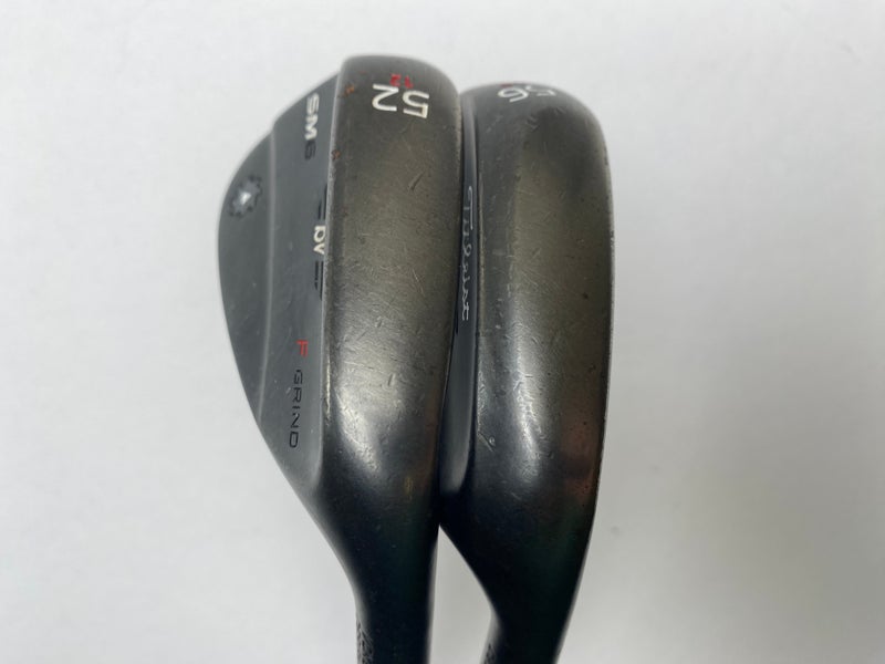 Titleist Vokey SM6 Jet Black Wedge Set 52* 12 | 56* 8 Wedge Steel