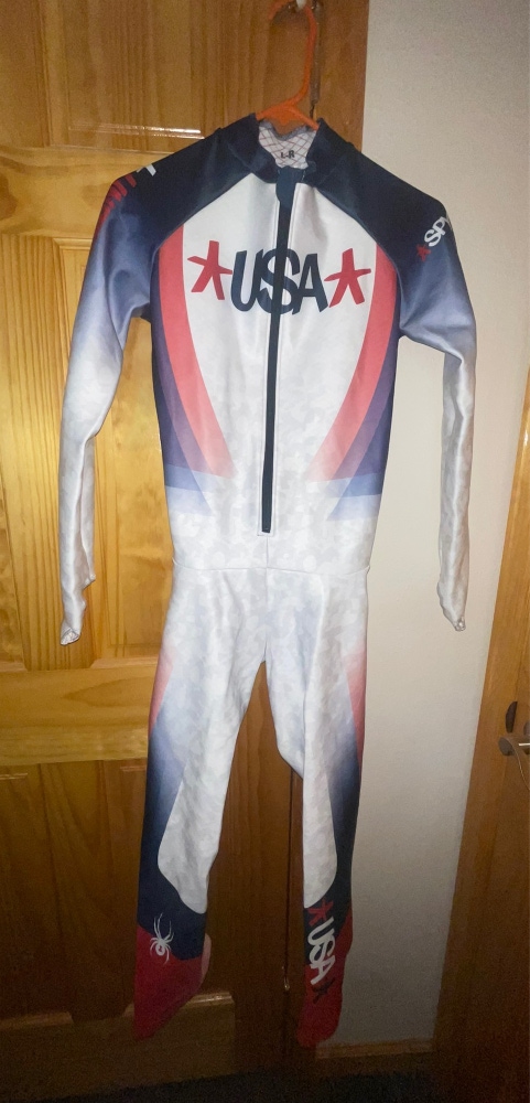 New 2022 Olympic Spyder Us Ski Team DH Suit