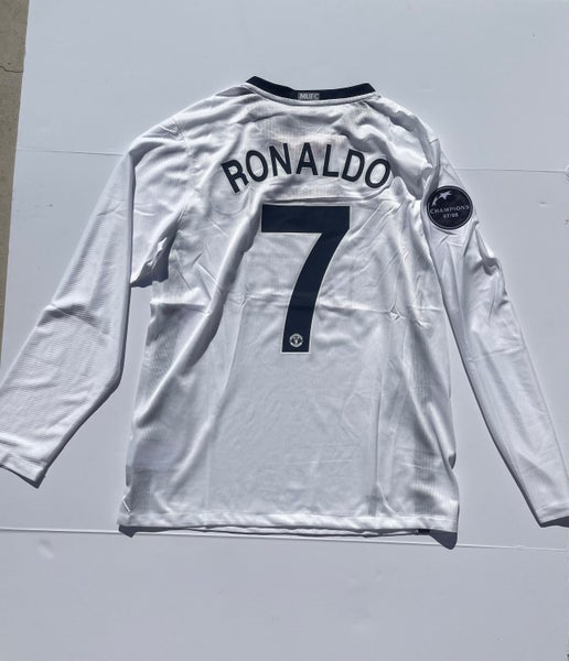 Retro Ronaldo 2008 UCL Final Manchester United Long Sleeve Jersey S