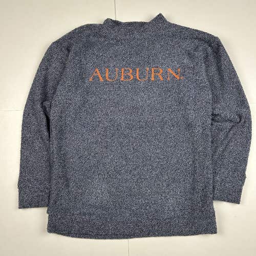 Auburn University Woolly Threads Crewneck Sweatshirt Blue Made in USA Sz Small