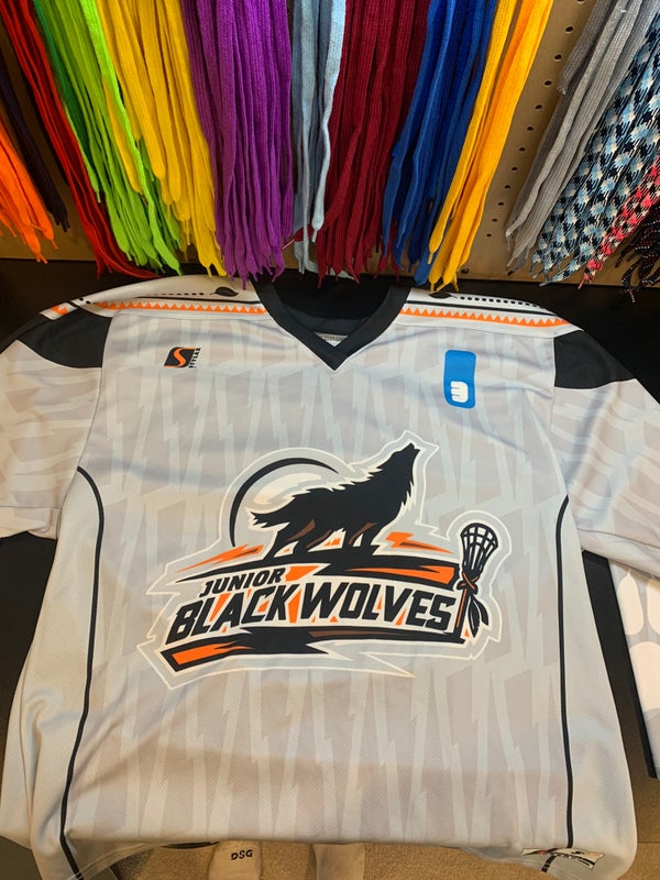 NLL Junior Black Wolves Box Lacrosse Jersey 3D Lacrosse MADE IN USA