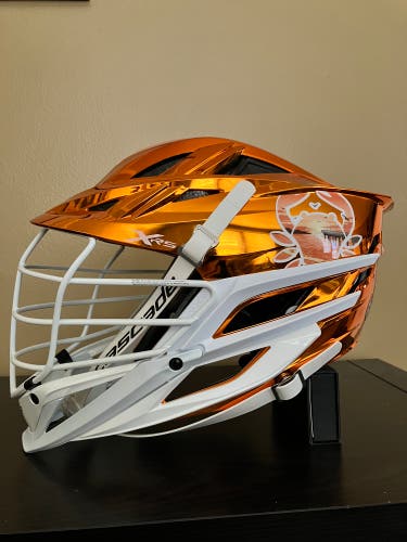 Custom Cascade XRS Helmet - MDLL Devil’s Backbone Brewery - Orange Smash Chrome