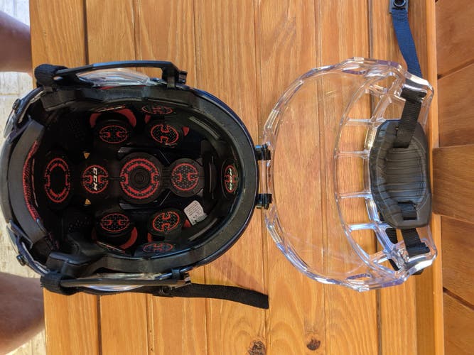 Used Small CCM Helmet - Navy CCM w/shield