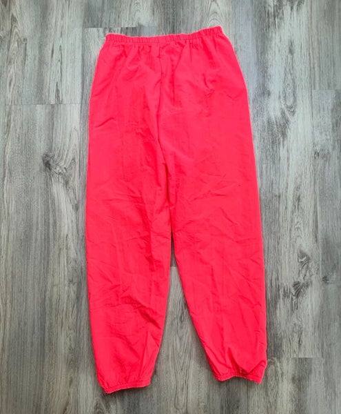 Pink Pants Neon Colors Women Track Pants Vintage 80s Windbreaker