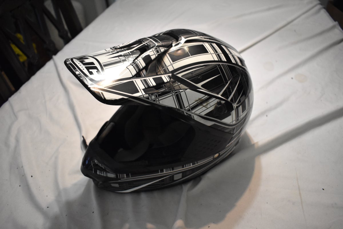 HJC CS-MX Black/White Adult Motocross Helmet, Medium