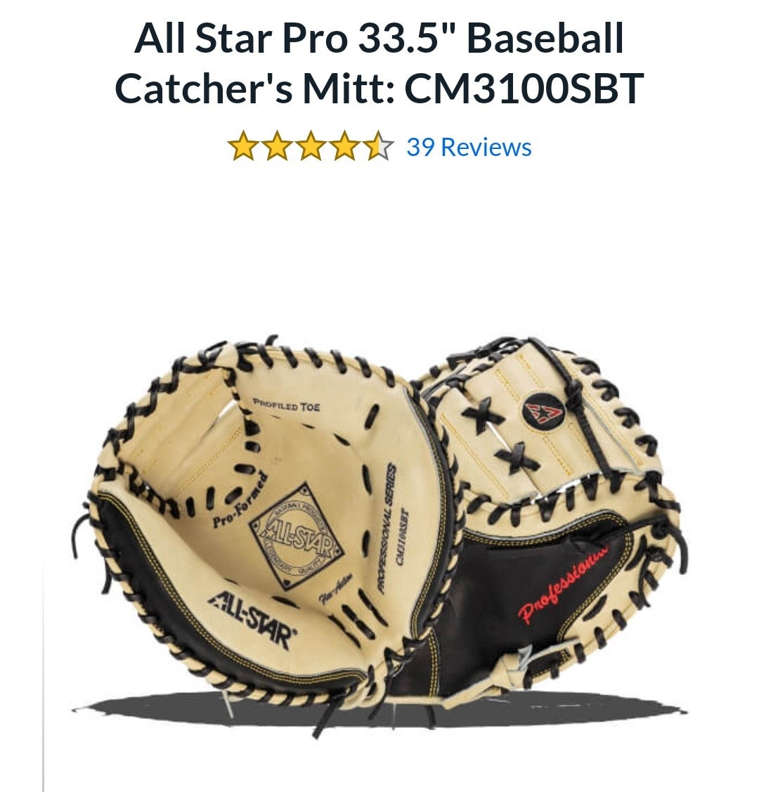 All Star Pro Series 33.5 Baseball Catcher's Mitt (CM3100SBT) 