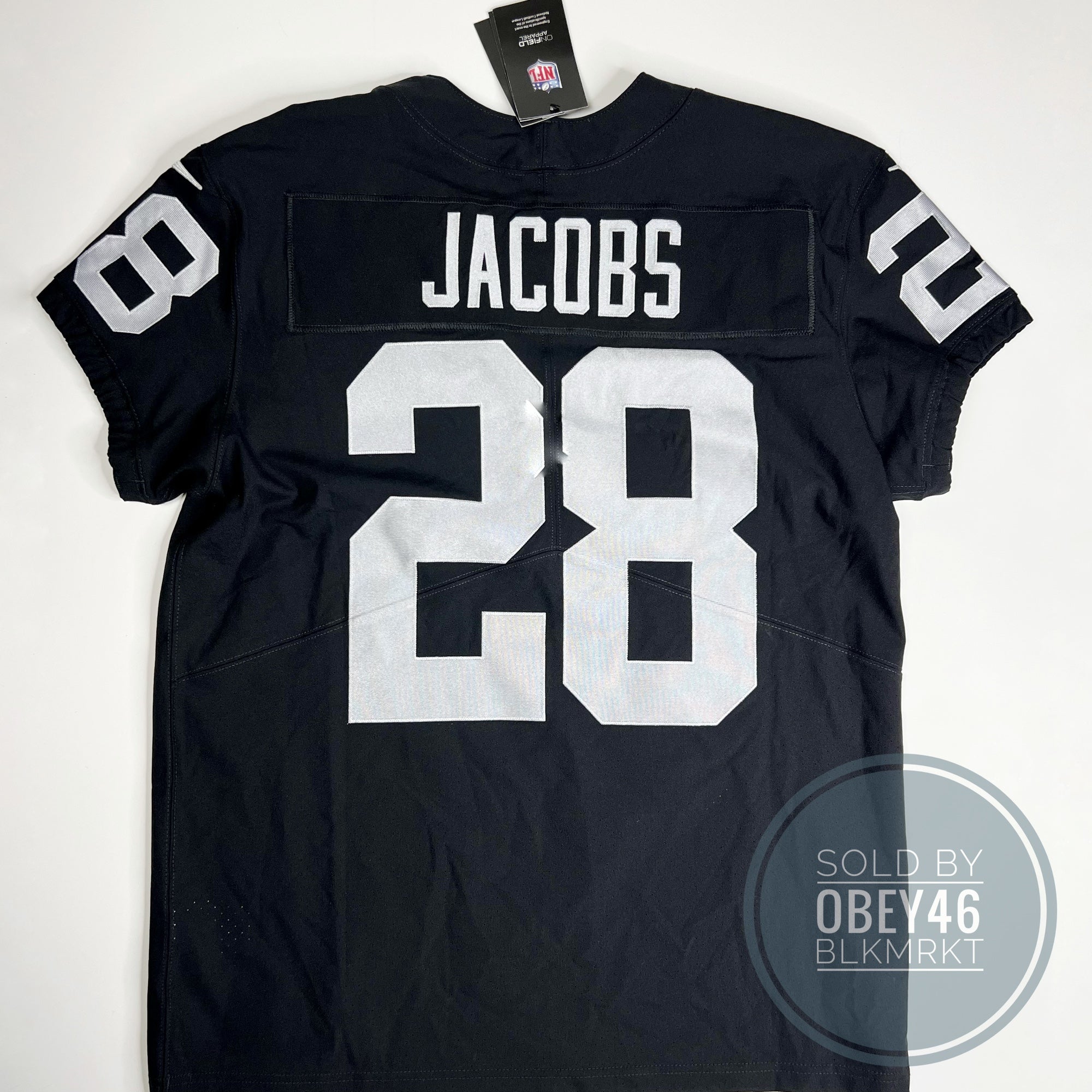 Nike Las Vegas Raiders Josh Jacobs #28 Black RFLCTV Limited $185