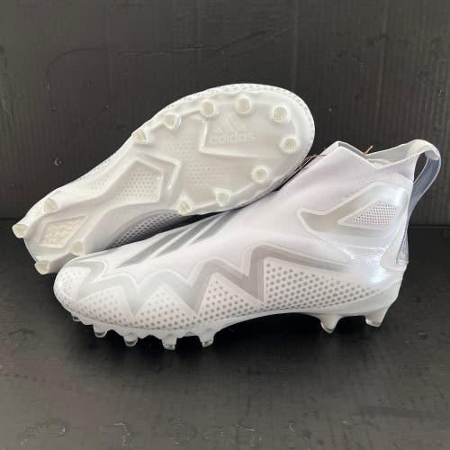 (Size 13) Adidas Freak Ultra 22 'White Silver Metallic' Primeknit Lacrosse/Football Cleats