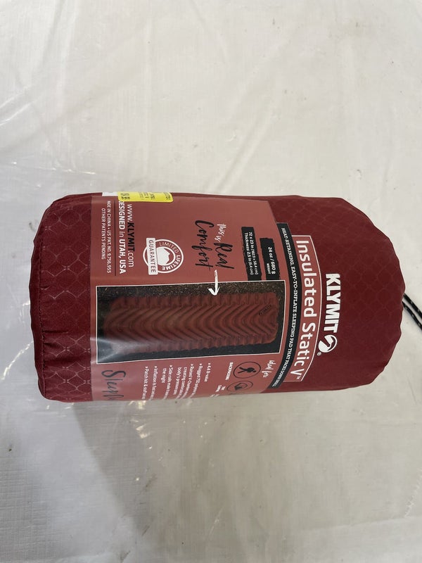 Used Klymit Insulated Static V Inflatable Sleeping Pad 72" X 23" X 2.5" - Like New Condition